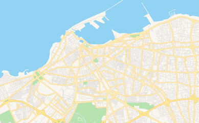 Printable street map of Tripoli, Libya