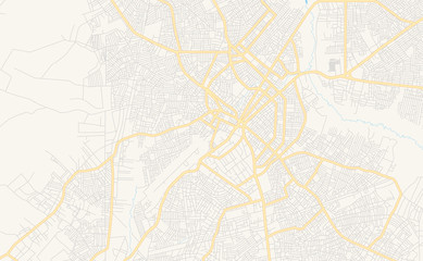 Printable street map of Benin City, Nigeria