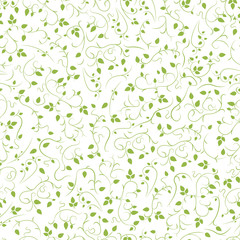 Vector curve seamless floral pattern. Abstract ornate background