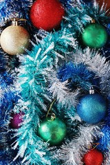 Decorations and toys balls for Christmas tree