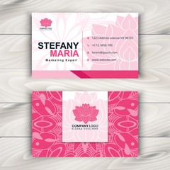 Beautiful Flower business card template.