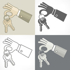 Keys in hands