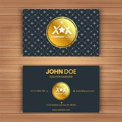 Luxury business card template with flower pattern.