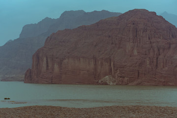 landscape of Yellow River, China in the morning