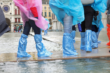 colorful gaiters to shelter during the high tide