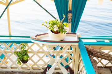 Beautiful flying cafe in the greenery - Bulgaria, Nessebar