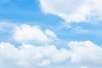 Fototapeta na wymiar Blue sky with natural white clouds landscape - Image