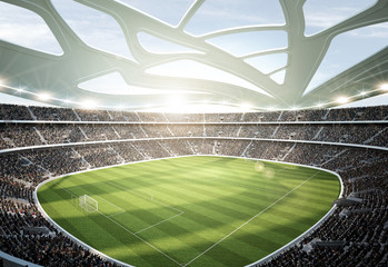 Fussballstadion futuristisch