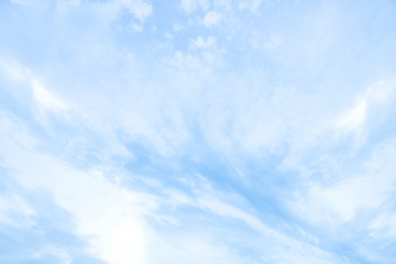 Naklejka na ściany i meble Blue sky with natural white clouds landscape - Image