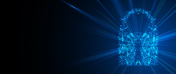 Cybersecurity and information or network protection. Future technology web services for business and internet project