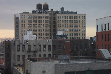 roofs of buildings in harlem, new york