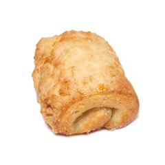 Puff pastry cake with sugar. Puff dessert for tea.