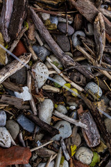 Rocky shoreline Background Natural and Man Made Materials 