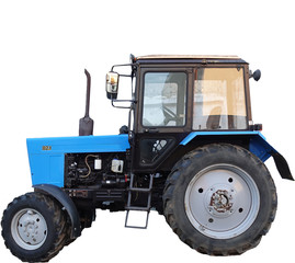Obraz premium New Belarusian tractor. Soviet agricultural machinery. In isolation