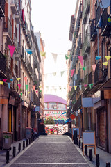 Fototapeta premium Colorful Madrid street