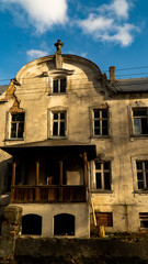 Ancient manor in Poland classical palace, manor complex, situated