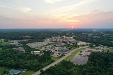 Fototapeta na wymiar Hospital Construction Aerial