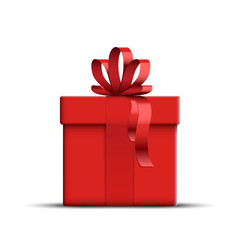 Vector Realistic Red Gift Box