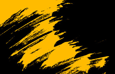 black and yellow hand painted brush grunge background texture
