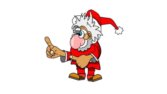 santa claus, holiday, christmas, new year, dance, funny, old man, movement, video, clip, red, insane, nose, beard, hat, graphic