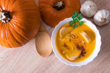 cream or pumpkin puree dish
