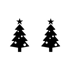 Christmas tree. Abstract concept, icon set. Vector illustration on white background.