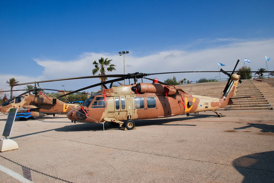 Helicopter Sikorsky S-70A-9 Yanshuf 3 Displayed At The Israeli Air Force Museum