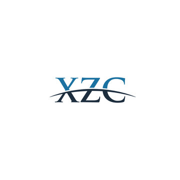 Initial letter XZC, overlapping movement swoosh horizon logo company design inspiration in blue and gray color vector