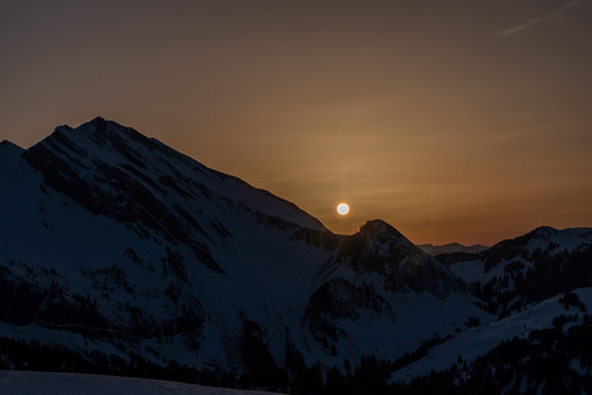 Winter Sunset in the mountains © JKeiser