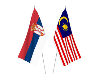 Malaysia and Serbia flags