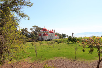 Greek Orthodox monastery and Church of the Holy Apostles in Capernaum, Israel