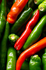 Bright red and green chilli pepper background