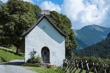 Marienkapelle aus dem 17. Jahrhundert im ehemaligen Bergbauerndorf Gerstruben im Dietersbachtal,...