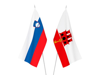 Slovenia and Gibraltar flags