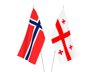 Norway and Georgia flags