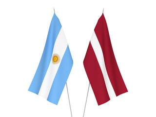 Latvia and Argentina flags