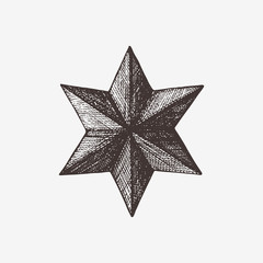 Hand drawn vector star illustration