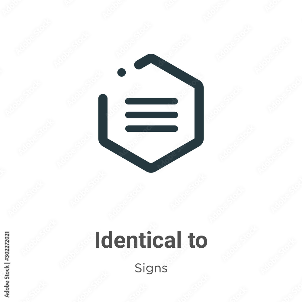 Poster identical to symbol vector icon on white background. flat vector identical to symbol icon symbol sig