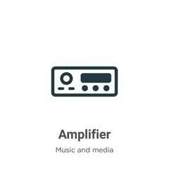 Fototapeta premium Amplifier vector icon on white background. Flat vector amplifier icon symbol sign from modern music collection for mobile concept and web apps design.