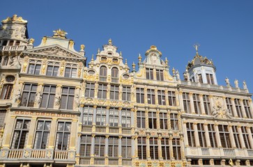 Fototapeta na wymiar Beautiful facades in Brussels, Belgium