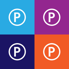 parking sign icon. Element of travel icon for mobile concept and web apps. Detailed parking sign icon can be used for web and mobile