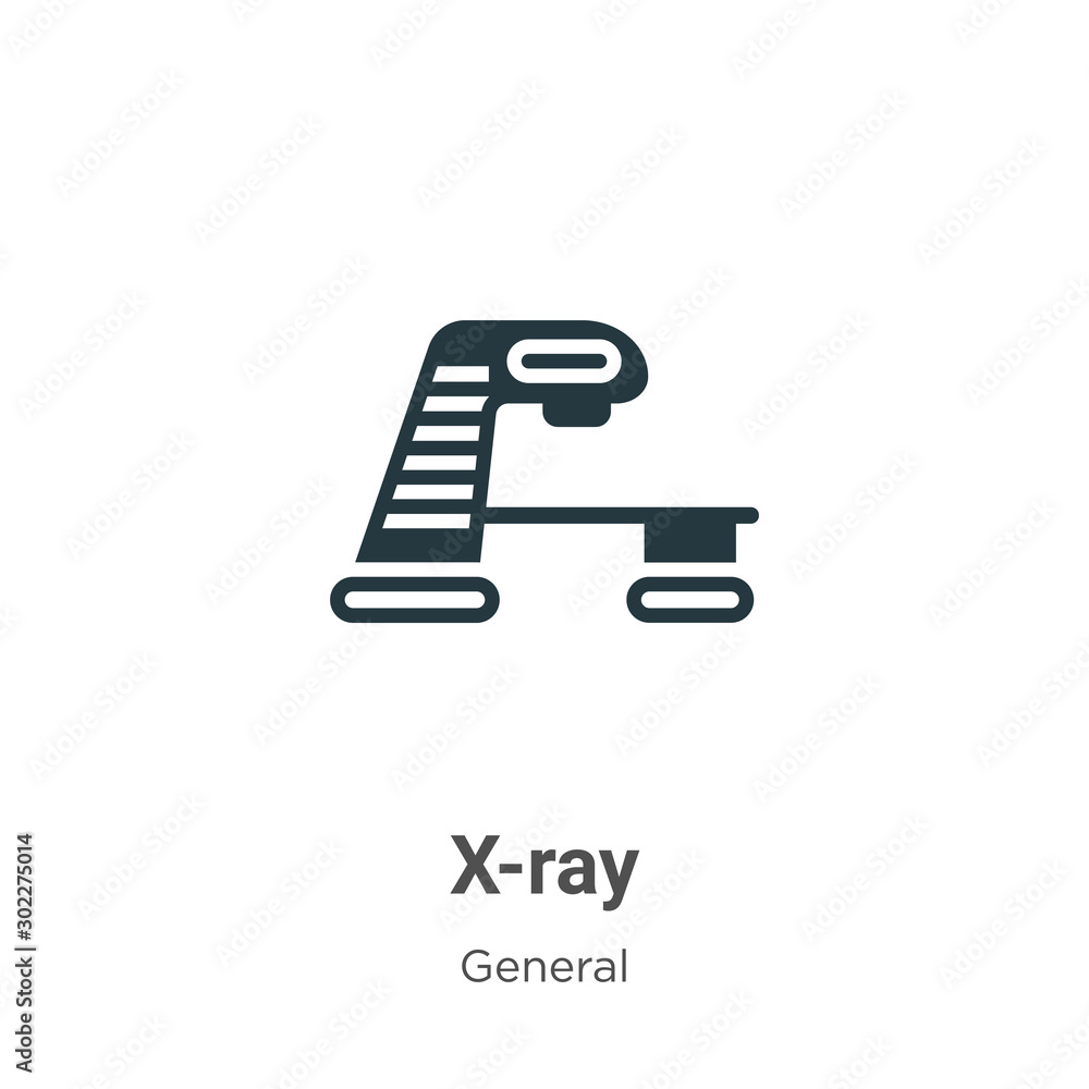 Poster x-ray vector icon on white background. flat vector x-ray icon symbol sign from modern general collec