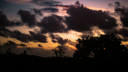 sunset in the sky