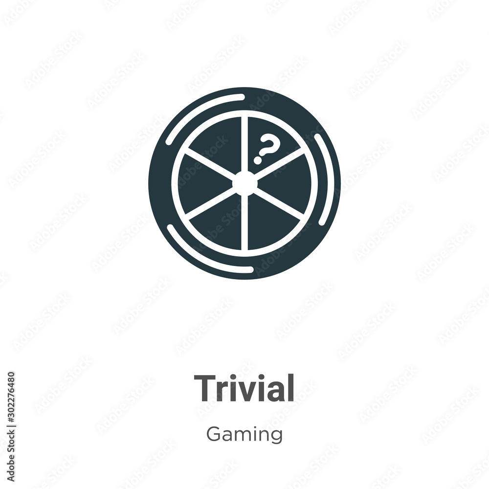 Poster trivial vector icon on white background. flat vector trivial icon symbol sign from modern gaming col