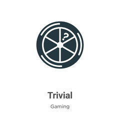 Trivial vector icon on white background. Flat vector trivial icon symbol sign from modern gaming collection for mobile concept and web apps design.