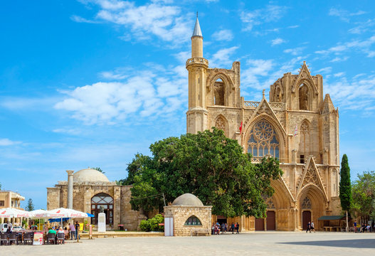 Lala Mustafa Pasha Mosque, originally known as the Cathedral of Saint Nicholas, Famagusta (Gazimagusa), Cyprus (Northern Cyprus).