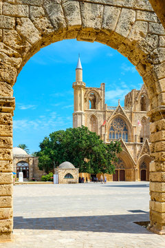 Lala Mustafa Pasha Mosque, originally known as the Cathedral of Saint Nicholas, Famagusta (Gazimagusa), Cyprus (Northern Cyprus).