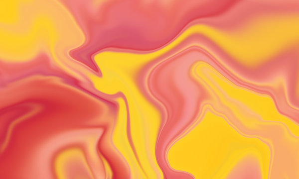Orange and yellow abstract liquid fluid marble texture	