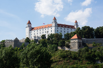 Fototapeta na wymiar panorama view of Bratislava Castle famous sight of slovakia
