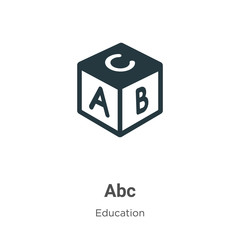 Abc vector icon on white background. Flat vector abc icon symbol sign from modern education collection for mobile concept and web apps design. - obrazy, fototapety, plakaty